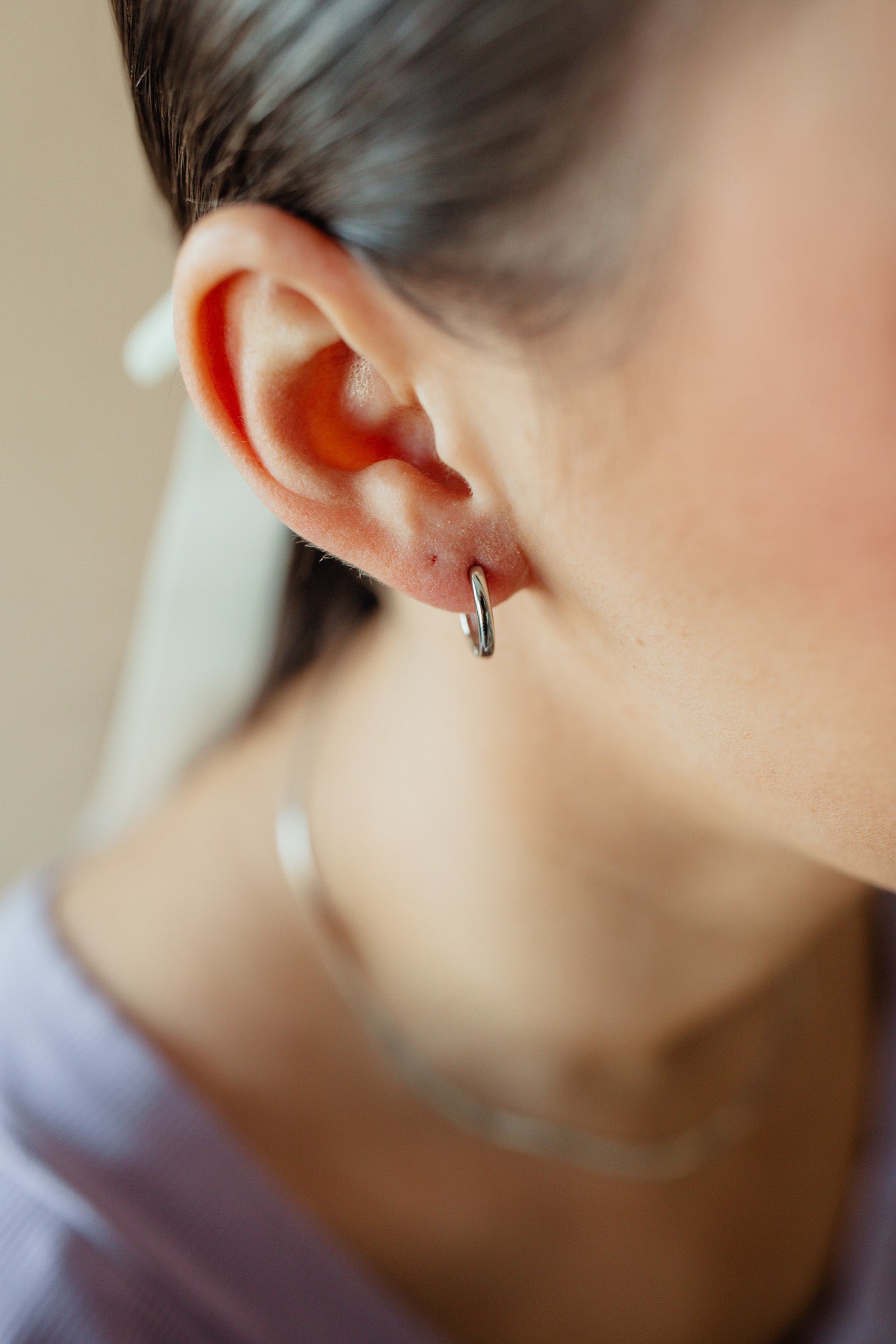 Simple Silver Hoop